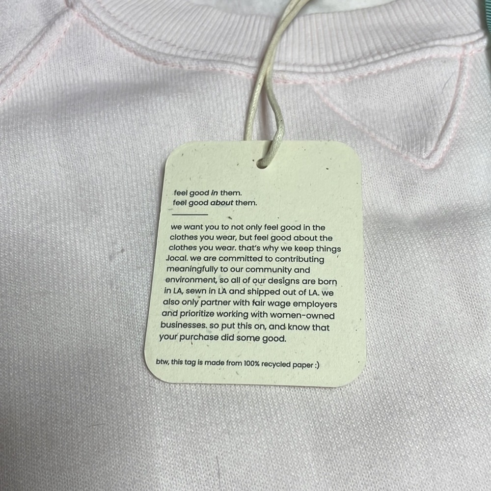 DONNI Sweatshirt size s NWT pit to pit 21🤎 - Picture 4 of 4